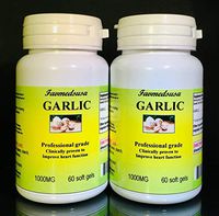 Garlic 1000mg, Cholesterol aid, Made in USA - 120 (2x60) softgels