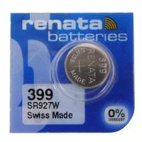 Renata Watch Battery Swiss Made 399 or SR927SW Or AG7 1.5V (2 Batteries, 399 or SR 927 SW)