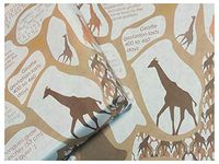 eVincE Large Thick Elegant Giraffe Gift Wrapping Paper | for Kids Animal Theme Birthdays | Thoughtful Purpose to wrap Gifts | Set of 25 (50 x 70 cms) (Browns White)