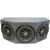 Triple 12" Kicker Comp Loaded Subwoofer Box Enclosure (10C12-4)
