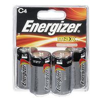 Energizer Max Alkaline C Battery, 4 Count