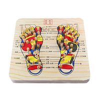 Taimot Wooden Acupressure Foot Massage Mat Relaxer Reflexology Massage Tools Roller Pain Relief Dual Foot Massager Roller Relieve Plantar Fasciitis Stress Heel Arch Pain