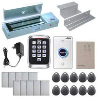 Visionis FPC-5621 One Door Access Control Inswinging Door 1200lbs Maglock with VIS-3004 Indoor Outdoor Rated IP68 Keypad/Reader Standalone EM Compatible No Software 2000 Users Kit