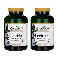 Swanson Lecithin Non-GMO 1200 Milligrams 90 Sgels (2 Pack)