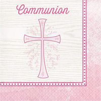 Divinity Pink Communion Napkins, 48 ct