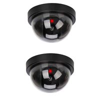 Fake Dummy Camera,CCTV Waterproof Realistic Surveillance Security Dome Camera for Outdoor and Indoor,Save You a Lot of Cost(2xBlack)