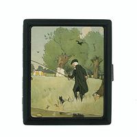 Perfection In Style Metal Cigarette Case Vintage Fishing Design 008