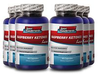 Sport Supplemets Raspberry Ketones Lean 1200mg w/Acai, Green Tea, Resveratrol (6 Bottles 360 Capsules)