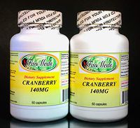 Cranberry 140mg, Urinary Tract. Made in USA - 120 (2x60) Capsules