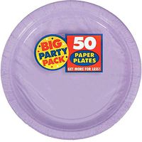 Lavender Big Party Pack Paper Plates | 7" | Pack of 50 | Party Supply