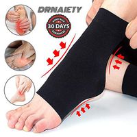 DRNAIETY Ankle Compression Sleeve, Ankle Brace Plantar Fasciitis Socks, Ankle Support Sleeves for Women & Men Foot Sleeves for Injury Recovery, Joint Pain, Sports, Football, Everyday Wear (L)