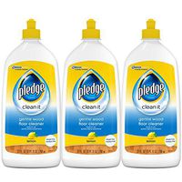 Pledge Wood Floor Cleaner Liquid, Shines Hardwood, Removes Dirt, Safe and Gentle, Lemon, 27 fl oz - Pack of 3