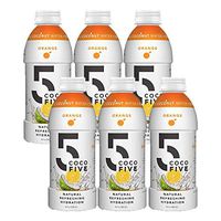 COCO5 Clean Sports Hydration Orange Flavor | 100% Natural | 50% Less Sugar | Nothing Artificial | Non-GMO | Gluten Free | Developed by Pro Trainers for Pro Athletes | 16.9 OZ (Pack - 6)