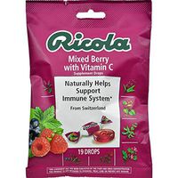 Ricola Cough Drops with Vitamin C - Mixed Berry - 19 Pack - Case of 12