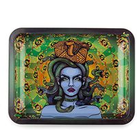 Ooze - Metal Rolling Tray - Cursed - (Medium) - Rolling Tray - Ashtray - Rolling Tobacco Tray - Dry Herb - Tobacco Accessories