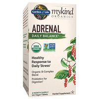 Garden of Life mykind Organics Adrenal Daily Balance 120 Tablets-Healthy Stress Response-Adaptogenic Herbs Ashwagandha, Holy Basil, B-Complex, Probiotics, Organic Non-GMO Vegan Gluten Free Supplement