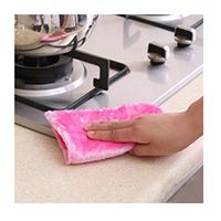 Edtoy Pink Microfiber Cleaning Dishcloth, The perfect scrubber, dish cloth, sponge and scouring pad to clean your dishes, pots & pans