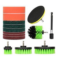 Drill Brush Attachment Set, GALAX PRO 13 Pieces Power Scrubber Pads Cleaning Brushes Kits with one Extender for Shower, Bathroom, Carpet, Grout, Tiles, Sinks, Car