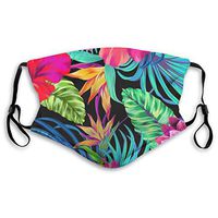NiYoung Colorful Palm Leaf Anti-Dust Earloop Face Covers for Women Men, Pollen Running Cleaning Half Face Mouth Cover - Adjustable Elastic Band, Anti-Allergies