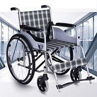 Wheelchair Aluminum, Portable Fold Travel Band Non-Slip Pedal Self-propelled Elderly Disabled Scooter