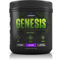 Legion Genesis Green Superfood Powder - with Spirulina, Dandelion, Moringa Oleifera, Maca Powder, Astragalus Root & Reishi Mushroom. All Natural Immune System Booster. Acai Berry, 30 Servings.