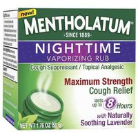 Mentholatum Nighttime Vaporizing Rub Maximum Strength Cough Relief 1.76 oz (pack of 2)