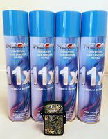 4 Pack Neon 11x Ultra Refined Butane Fuel plus camo wp lighter