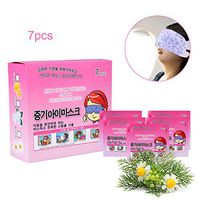 Steam Warm Eye Mask, 7pcs Disposable Steam Warming Sleep Mask Pad for Tired Eyes Relaxing(Chamomile)