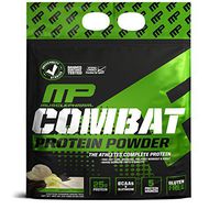 MusclePharm Combat Protein Powder, Essential Whey Protein Powder, Isolate Whey Protein, Casein and Egg Protein with BCAAs and Glutamine for Recovery, Vanilla, 10-Pound, 125 Servings