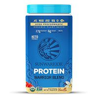 Sunwarrior - Warrior Blend, Plant Based, Raw Vegan Protein Powder with Peas & Hemp, Vanilla, 30 Servings, 26.4 Ounce