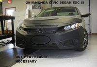 Lebra 2 Piece Front End Cover Black - Car Mask Bra - Fits - 2016-2018 Honda Civic Coupe & Sedan
