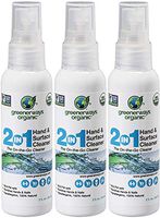 Greenerways Organic Natural All-Purpose Cleaner, Multipurpose Cleaner, USDA Organic Non-GMO Hand Cleaner Travel Size Household Multi-Surface Spray (3-Pack 2oz) MSRP 23.98