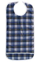 Healthcare Adult Elders Dining Mealtime Bib Cloth Clothing Protector Disability Aid Apron Waterproof Washable Reusable (45 * 90cm, Blue)