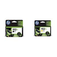 HP 952XL Black Ink Cartridge (F6U19AN) & 952XL Ink Cartridge Yellow (L0S67AN)