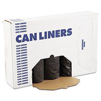 Boardwalk 3858H Low-Density Can Liners, 60gal, .65mil, 38w x 58h, Black (4 Rolls of 25)