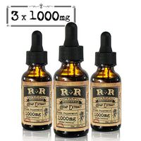 3 Pack of 1000mg Hemp Oil :: Hemp Oil For Pain Relief :: Hemp Oil for Sleep, Stress Relief, Mood Support, Deeper Sleep, Skin Care :: (3000mg, 3 x 1000mg Bottles, 90-Day Supply) :: R+R Medicinals
