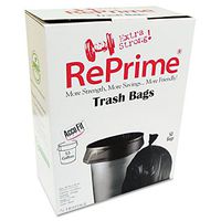 RePrime H8053PKRC1 Can Liners, 55gal, 1.3mil, Black, 40-Inch x 53-Inch, 50/Box