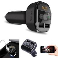 FM Transmitter Wireless Bluetooth FM Transmitter Car Kit Radio Receiver with 5V/2.1A USB Charger Output Support USB Flash Driver and Micro SD Card with AUX
