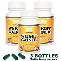 Ayurleaf Weight Gainer - Weight Gain Formula Men or Women. Gain Weight Pills (60) Tablets. Appetite Enhancer. Fast Weight Gainer. Skinny People gain Curves or Body Mass. (3) Bottles
