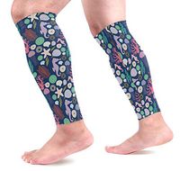 LEVEIS Signs of Spring Calf Compression Sleeves 1 Pair, Leg Performance Support for Shin Splint Calf Pain Relief Men & Women Guards Sleeves for Running Cycling