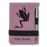 Mini Notepad, Tree Frog, Personalized Engraving Included (Pink)