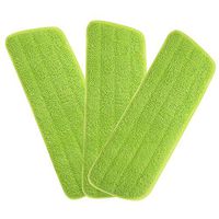 3 Pack Reveal Mop Microfiber Wet/Dry Cleaning Pads for Spray Mops Washable, Cleaning Supply 16.5X5.5 Inches (3, Green)