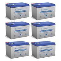 Power Sonic Battery Replacement PS-12120F2 PS-12120 F2,12V 12AH EA. - 6 Pack