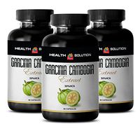 Fat Burner Metabolism Booster - Garcinia CAMBOGIA Extract - Garcinia Pure - 3 Bottles 180 Capsules