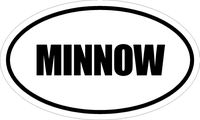 Beach Graphic Pros 6" Printed Euro Style Oval Minnow Decal Sticker décor Impact Font Style.