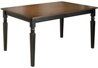 Signature Design by Ashley - Owingsville Rectangular Dining Room Table - Casual Style - Black/Brown