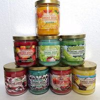 Smoke Odor Exterminator 13 oz Jar Candles Orange Lemon Splash Assort (8) Includes Cool Cucumber & Honeydew,Sippin’ Sangria,Honeydew Melon,Sugar Plum,Pineapple Coconut,Sugar Skull & Sugared Cranberry.