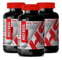 Anti inflammatory Pills for Adults - HOLY Basil Extract 745MG - Wellness and Fitness - 3 Bottles (180 Capsules)