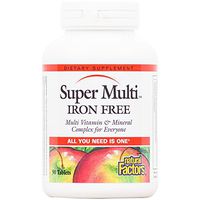 Natural Factors, Super Multi, Iron Free Daily Multivitamin and Mineral Support, 90 tablets (90 servings)