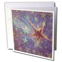 3dRose Shining Gold Stars - Greeting Cards, 6 x 6 inches, set of 12 (gc_28100_2)